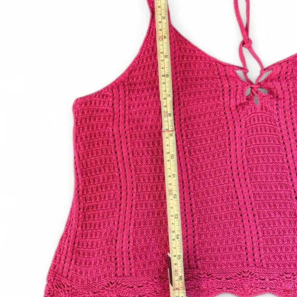 Old Navy Pink Women's Pink Crochet 100% Cotton Top Size S - Picture 8 of 8